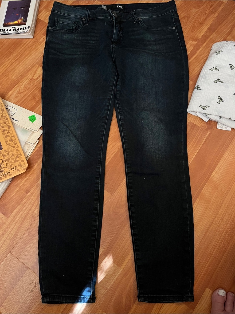 Kut from the Kloth Dark Blue Donna Ankle Skinny Jeans Size 8
